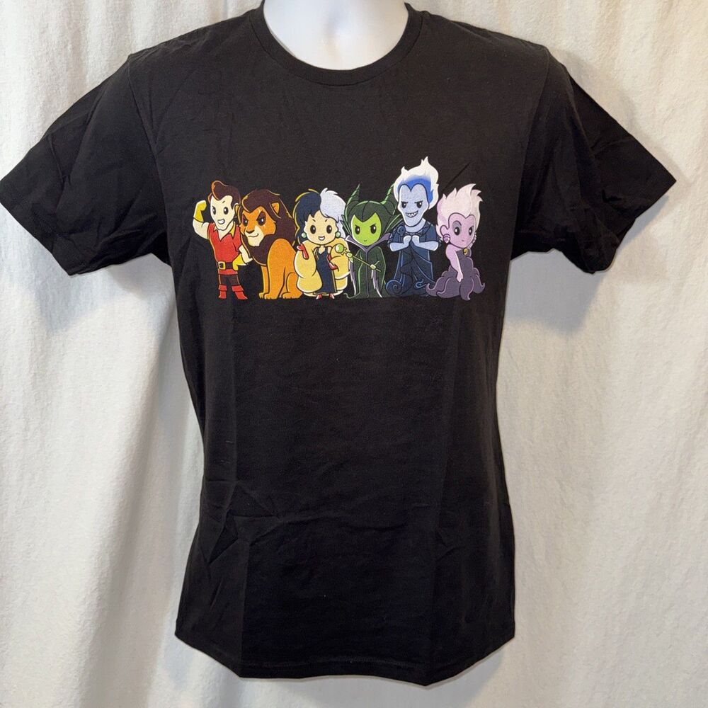 Gently Used Disney Villains Black Unisex T-shirt Size Small Rainbow Pride